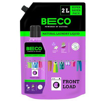 Beco Matic Natural Laundry Liquid | Front Load, 2L Super Value Refill
