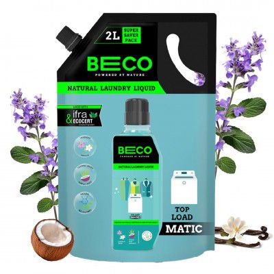 Beco Natural Liquid Detergent Top Load - 2L Refill Pack