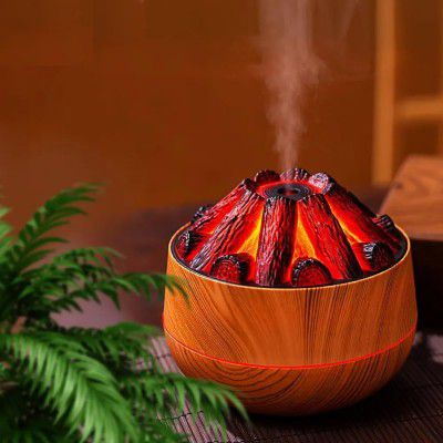 Bedroom Humidifier for Sleep 300ml Essential Oil Diffuser with Flame Effect Night Light 