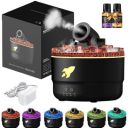 Bedroom Humidifier for Sleep 300ml Essential Oil Diffuser with Flame Effect Night Light (Cannon Humidifier)...