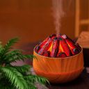Bedroom Humidifier for Sleep 300ml Essential Oil Diffuser with Flame Effect Night Light ...