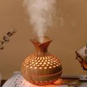 Bedroom Humidifier for Sleep 300ml Essential Oil Diffuser with Flame Effect Night Light ...