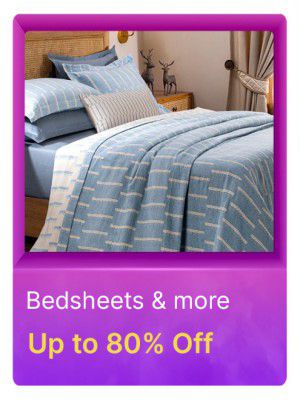 Bedsheets @ upto 80% off on Flipkart Big Billion Days Sale