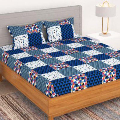 Bedspun - Bedsheet Flora Collection, Microfiber Double Bedsheets with 150 TC, Double - Queen Size