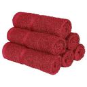 BEDSPUN Pure Cotton Terry Small Towel for Face Face Towels Set of 6, Face Towel for Gym |350 GSM, Merlot Magic...