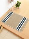 BedspunBeige & Black Striped Anti-Skid Doormat...