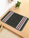 BedspunBlack & White Striped Anti Skid Doormat...