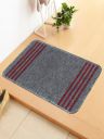Bedspun Grey & Red Striped Anti-Skid Doormat...