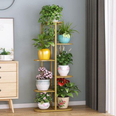 Bee Creative A Trendy Ultra Luxury Metal 6 Tier 7 Potted Plant Stand