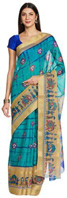 Bee M Pee Designer Womens Banarasi Cotton Saree with Blouse Piece) for women