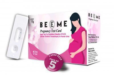 Beeme Rapid Pregnancy Detection Kit Single Step Pregnancy Testing Kit | 99% Accuracy (5 Pack)