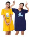 BEFLI  Pack of 2 Women Nightshirts  (Multicolor)...