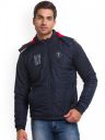 Being Human Men Navy Blue Sporty Jacket with Patchwork...