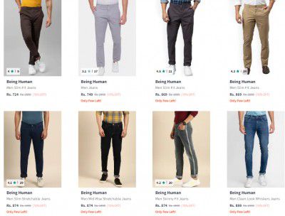 UP TO 80% OFF | Being Human Men's Jeans Starts At Rs 674