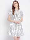 BELADIYA FASHION Women Cinched Waist White Dress...