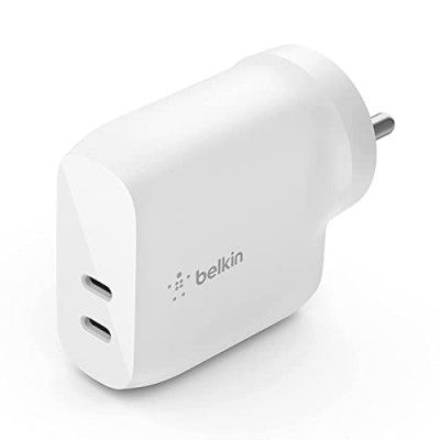 Belkin 40W (20W + 20W) Dual Port USB-C PD Wall Charger 