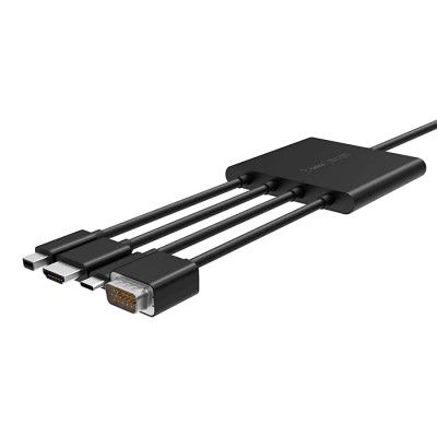 Belkin Multiport Adapter, HDMI Digital AV Adapter – Mini DisplayPort, USB-C, HDMI, VGA to HDMI Adapter, Supports 4K UHD and Audio