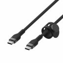 Belkin USB-C to USB-C Fast Charging Type C Cable, Charge and Sync Ultra Flexible Silicone, Double Nylon Braided Cable, 60W PD, USB-IF Certified 3.3 feet (1 meters) – Black...