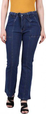 Bella Bonita Women Boot-Leg Mid Rise Dark Blue Jeans