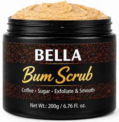 Bella Bum Exfoliating Coffee Body Scrub for Tan Removal & Soft-Smooth Skin - 200Gm