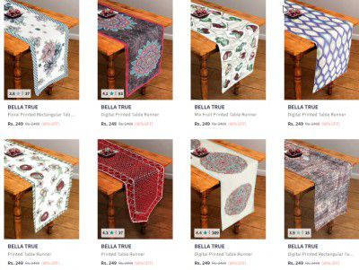 Bella Table Runners upto 90% off starting From Rs.249