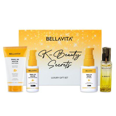 Bella Vita Luxury Dewy skin Trial Pack, Contains Facewash, Serum, Moisturizer & Bellavita Perfume| Improves Skin Texture | Brightens Skin |Korean Skincare| For All Skin Types|For Men & Women | Pack of