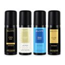 Bella Vita Luxury Unisex Body Parfum Spray Deo Travel Gift Set, Pack Of 4 X 50ml...
