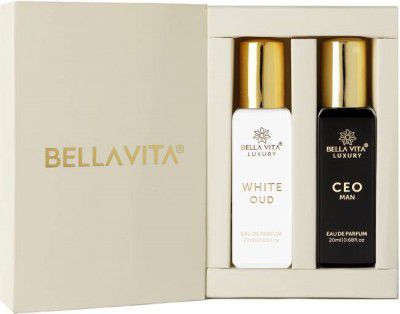 Bella vita organic CEO MAN perfume & WHITE OUD perfume combo| Citrus & Woody Notes |Long Lasting|  (2 Items in the set)