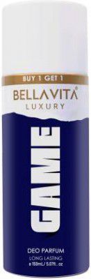 Bella Vita organic Deo Game Unisex Body Parfum|Long lasting deodorant with Spicy & Woody Notes| Deodorant Spray - For Men & Women (150 ml)
