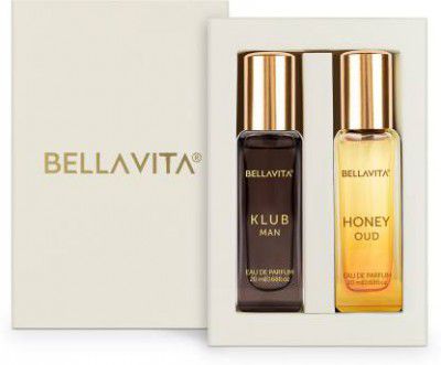 Bella vita organic KLUB MAN perfume & HONEY OUD perfume combo|2X20ML|With Citrus & Woody Notes| Eau de Parfum - 40 ml  (For Men & Women)