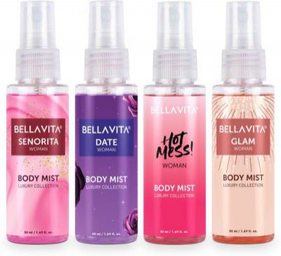 Bella vita organic Perfume Body Mist Travel-Size Gift Set|4x50 ml|Long Lasting Fragrance| Body Mist - For Women  (200 ml, Pack of 4)