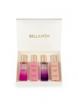Bella Vita Organic Women Pink Set of Honey - Rose - Glam - CEO Eau De Parfum - 20 ml Each