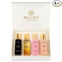 Bella Vita Organic Womens Luxury Perfume Gift Set 4x20 ML | Luxury Scent with Long Lasting Fragrance Eau De Parfum | CEO Woman | Honey Oud | Glam | Rose 80 ML...