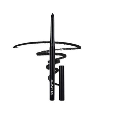 BELLAVITA Intense Drama Kajal Black Waterproof Smudge Proof | Long Lasting, Enriched with Vitamin E & Almond Oil | Kajal pencil Glossy | Kajal for women| 0.3 g