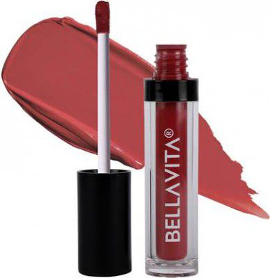 BELLAVITA Kiss-Proof Liquid Lipstick, Intense Moisturisation, Ultra Matte Finish (Naughty Nude, 4.5 ml)