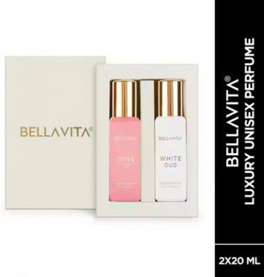 BELLAVITA Luxury ROSE Woman + WHITE OUD Unisex Perfume Combo for Men and Women 40 ML 