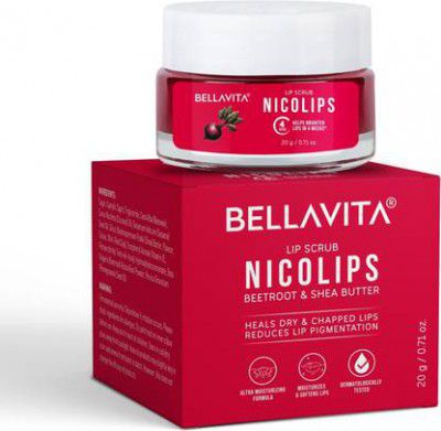 BELLAVITA NicoLips Lip Balm Scrub For Lightening & Brightening Dark Lips Scrub  (20 g)
