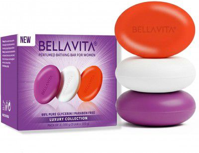 BELLAVITA Perfumed Bathing Soap Bar For Women|3X100ml|Helps in Relaxing & Cleansing Skin| (3 x 100 g)
