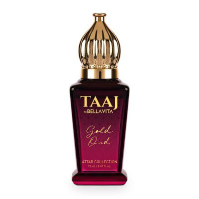 BELLAVITA TAAJ Gold Oud Unisex Long Lasting Attar for Man and Woman 12ml 