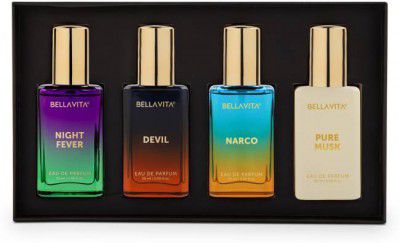 Bellavita Unisex Scents Gift Set, 4x20ml | Woody & Musk Fragrance Notes | Eau de Parfum - 80 ml