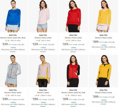 Belle Fille Women's Jacket starts ₹339