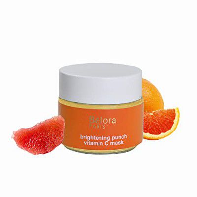 Belora Paris Brightening punch vitamic c mask | With kaolin clay & bentonite clay | Brightening & Glow | Reduces Dark Spots | All skin types (100g)