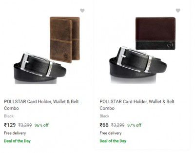 Belt & Wallet Combo Starting @ 66/-