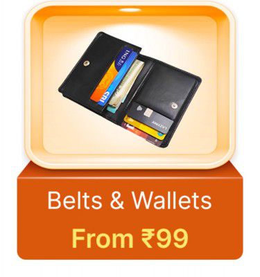 Belts & wallets from Rs. 99  in Flipkart Big Billion Days 