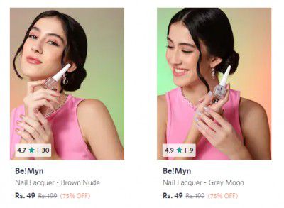 Be!Myn Nail Lacquer @ ₹49