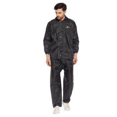 Ben Martin Men's Polyester Adjustable Hood Waterproof Raincoat Or Rainsuit Set