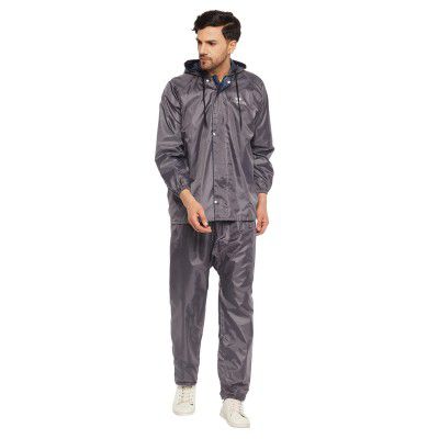 Ben Martin Men's Waterproof Raincoat or Rainsuit Set, Includes Top and Bottom, Adjustable Hood, Inner Mobile Pocket, and Storage Bag, Polyester Reversible Double Layer Design Breathability