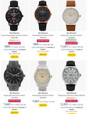 Ben Sherman Analog Men's watches Upto83% Off