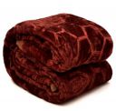 BENAVJI Brown Color Mink Floral Embossed Super Soft Warm Blanket Double Bed AC Balnket for Winter Size Width 204CM Length 225...