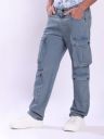BENE KLEED Men Blue Multi-Cargo Pocket Relax Fit Jeans...
